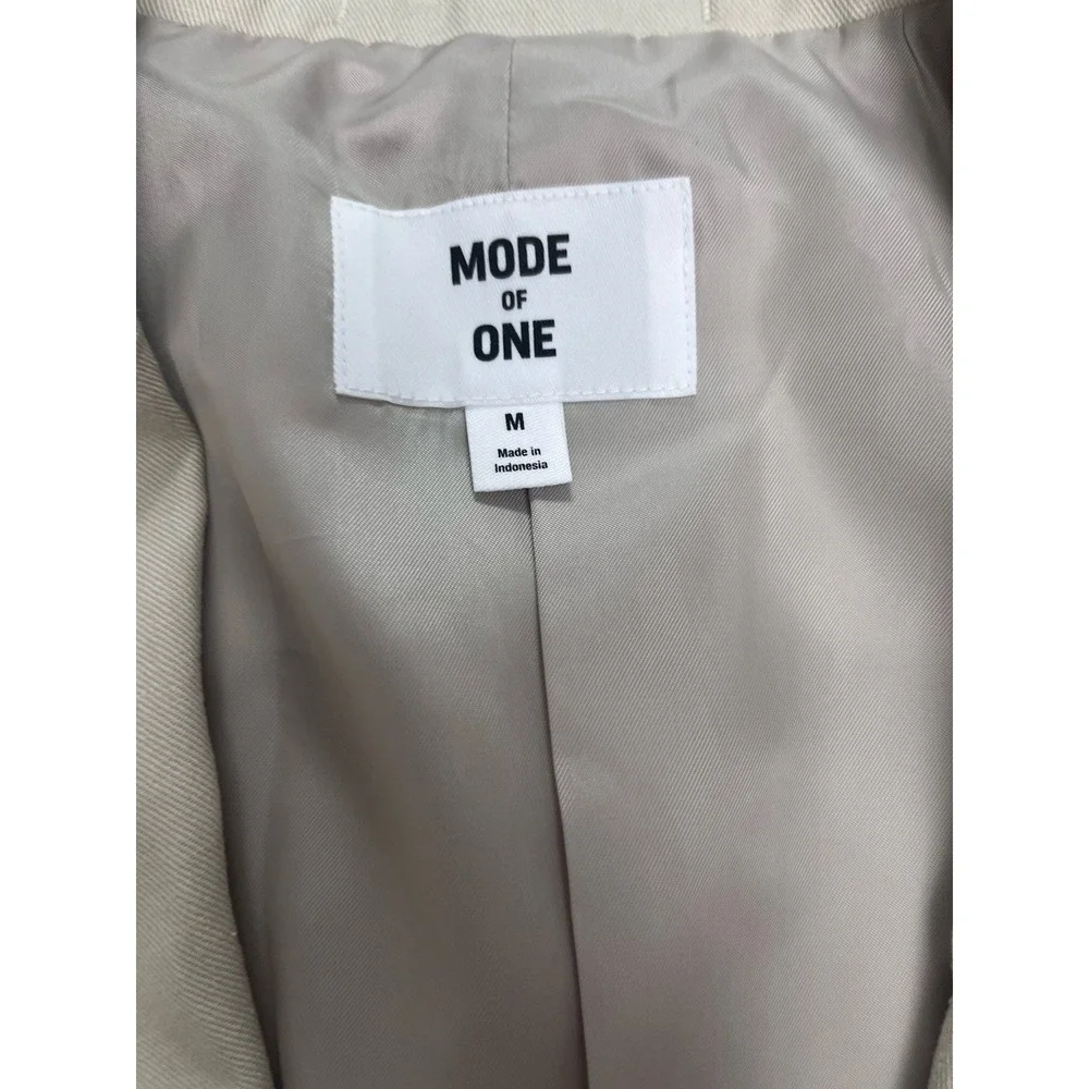 Mode of One Men's Slim Fit Cotton Linen Blazer Sport Coat  Dark Ecru Medium NWT